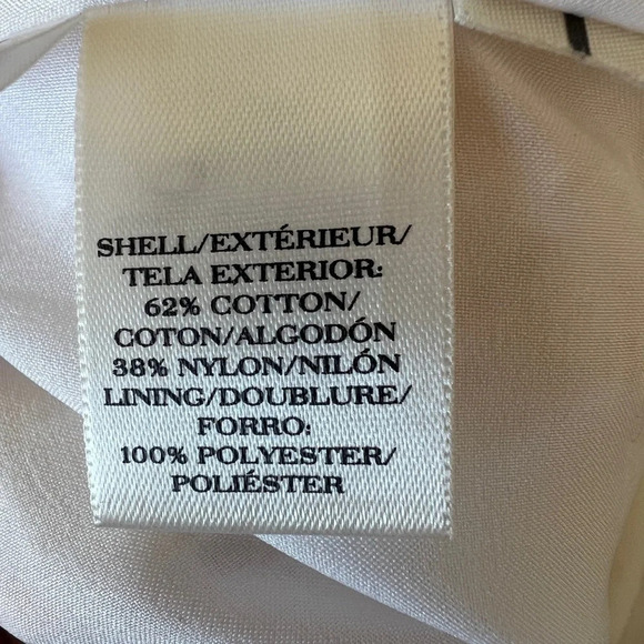 Ann Taylor Sleeveless Pastel Striped Sheath Dress Eyelet Overlay Size 4P - Picture 8 of 8